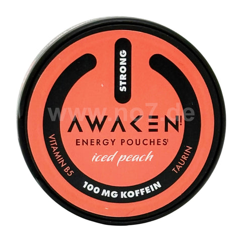 AWAKEN Energy Pouches Iced Peach 100mg (12g)