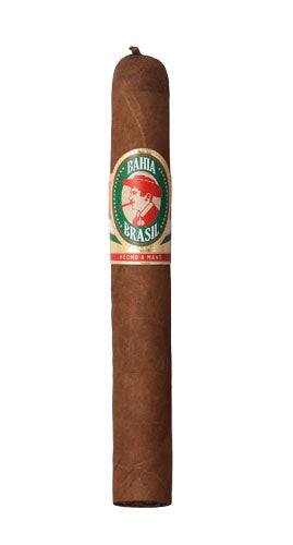 John Aylesbury Bahia Brasil Corona Chicas Zigarre mit braunem Deckblatt und grünem Logo auf weißem Hintergrund