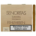 John Aylesbury Senoritas Fehlfarben Zigarillos in Holzbox mit Tabak aus Sumatra und Warnhinweis Rauchen kann tödlich sein