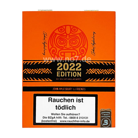 John Aylesbury Jahreszigarre 2022 by Oscar Valladares ++Limited Edition++ orange Verpackung mit Warnhinweis Rauchen ist tödlich