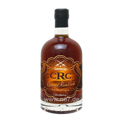 Flasche CRC Corsario Caramel Rumlikör - John Aylesbury 0,5l mit karamellfarbenem Rumlikör und dekorativem Etikett