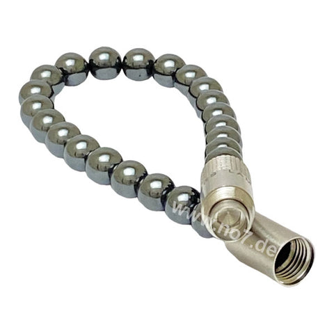 Armband Les Fines Lames mit 7mm Puncher, Hämatit Perlen 8mm, Größe L