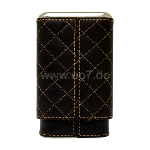 Zigarrenetui Leder dunkelbraun für 3-4 Zigarren