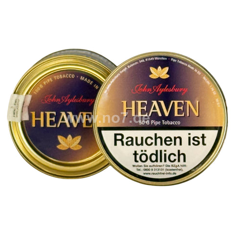 John Aylesbury Heaven früher Vanilla Pfeifentabak Dose mit goldfarbenem Deckel und klassischem Design