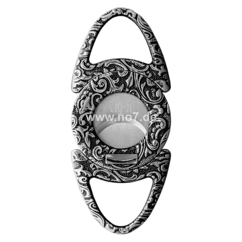Cig-R Zigarrenanschneider Bull´s Eye Antik Silver