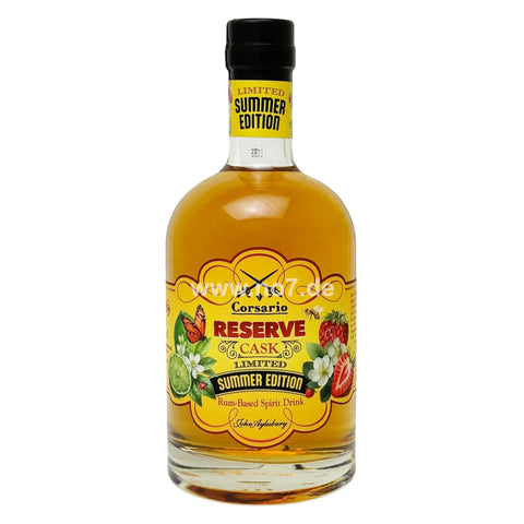 Corsario Reserve Limited Summer Edition 2025 - John Aylesbury 0,5l Flasche mit Rum und sommerlichem Fruchtmotiv